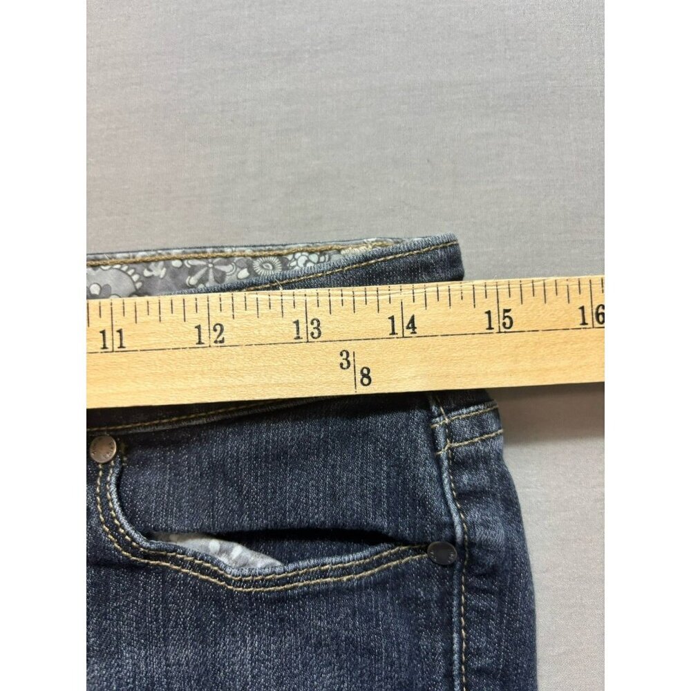 Paige Premium Denim Lauren Canyon Crop Capri Jeans 27 x21 Dark Wash Low Rise USA - Picture 5 of 8